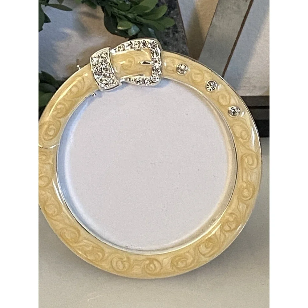 Philip Whitney Embellished Yellow Enamel and Rhinestone Small Photo Frame‎ 3